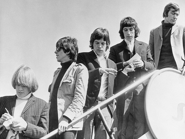 The Rolling Stones Getting Off Plane