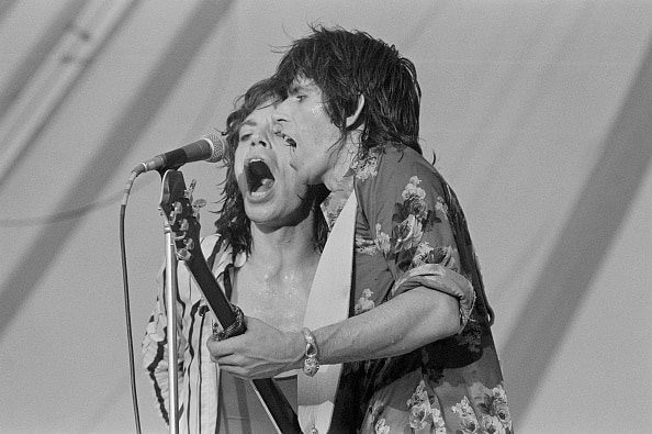 Mick Jagger and Keith Richards of The Rolling Stones