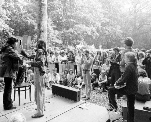 Maria Schneider am Filmset 1978