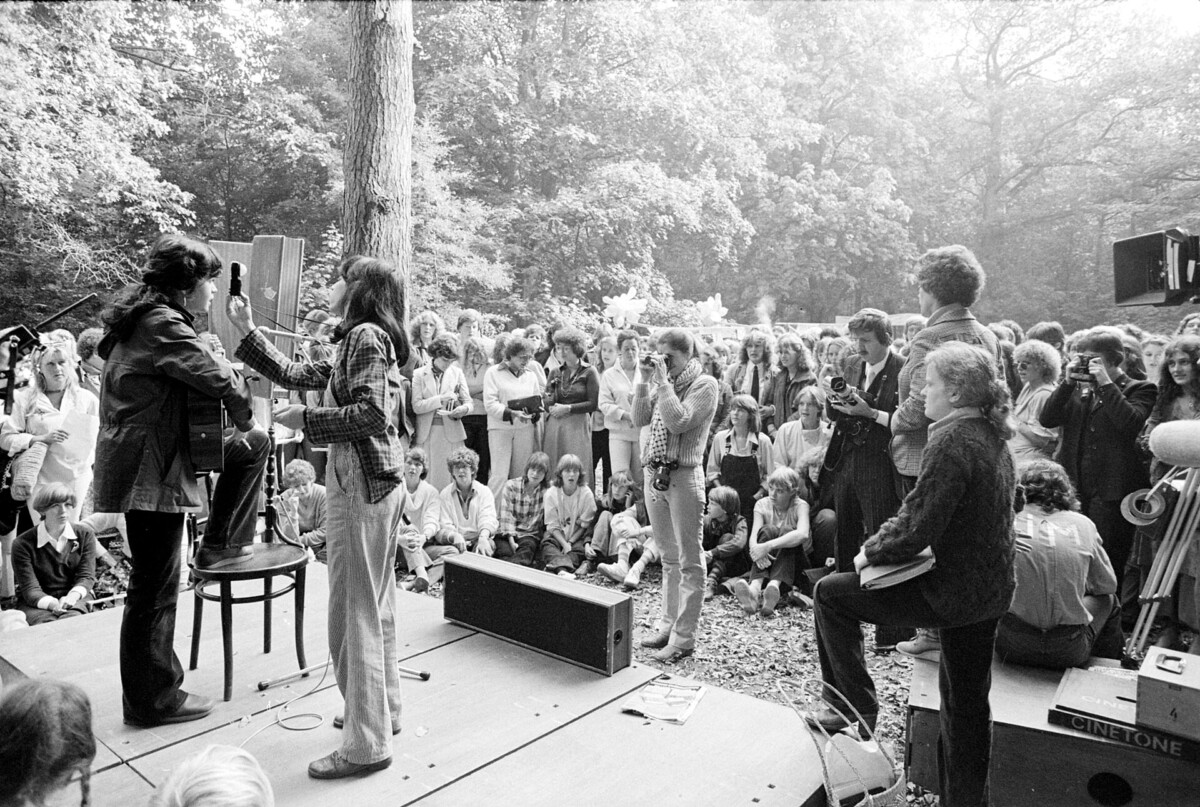 Maria Schneider am Filmset 1978