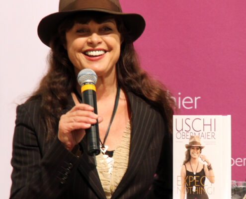 Uschi Obermaier auf der Frankfurter Buchmesse 2013 (Porträt)