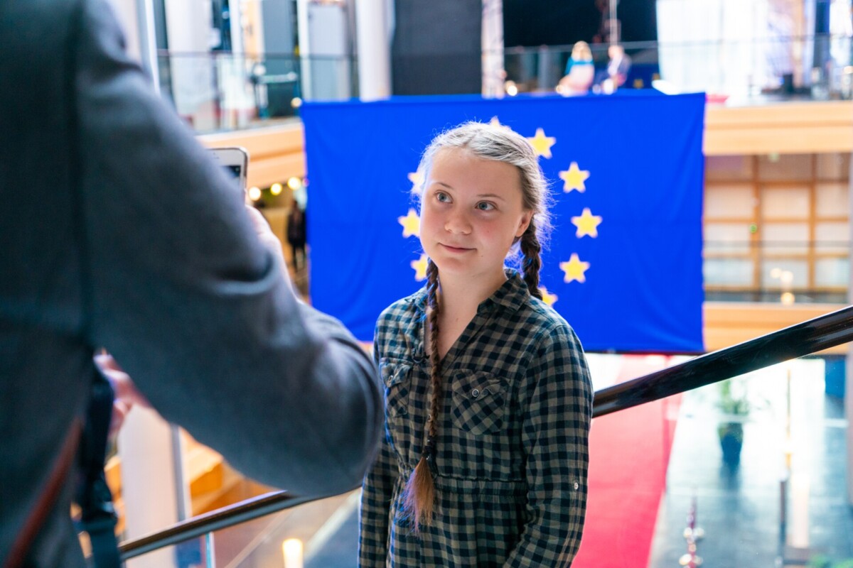 Greta Thunberg im EU-Parlament 2019