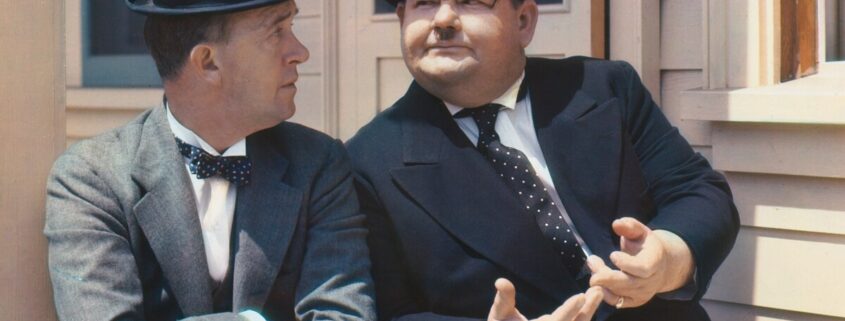 Laurel & Hardy, Farbporträt 1938 (Harry Warnecke)