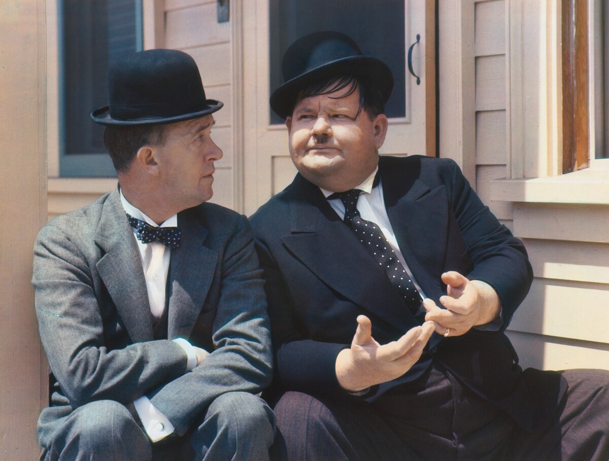 Laurel & Hardy, Farbporträt 1938 (Harry Warnecke)