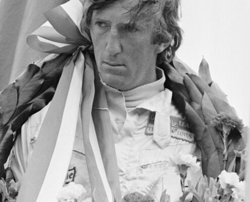Jochen Rindt, Sieg Dutch GP 1970 (mit Siegerkranz)