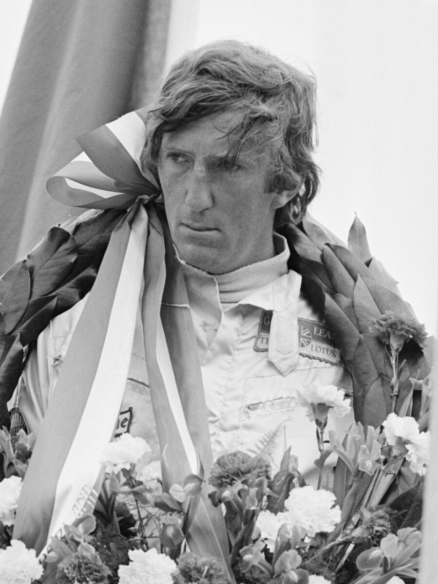 Jochen Rindt, Sieg Dutch GP 1970 (mit Siegerkranz)