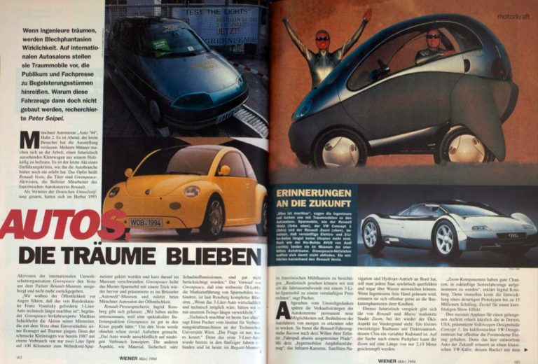Archiv 1994: Autos, die Träume blieben