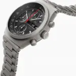 Chronograph 1 All Titanium Numbered Edition, Detail des matten schwarzen Zifferblatts