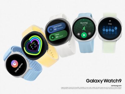 Mehrere Samsung Galaxy Watch9 in verschiedenen Farben und Armbändern