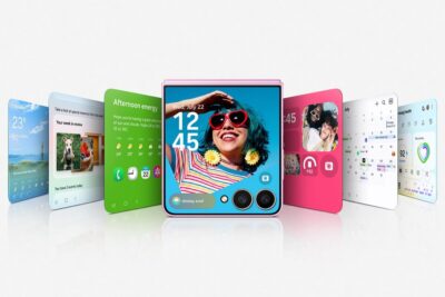 Samsung Galaxy Z Flip8 in mehreren Farbvarianten nebeneinander aufgefächert