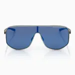Targa #1 Sonnenbrille im Profil, das Shield-Glas vollständig von Titan umschlossen