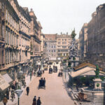 Der Graben in der Wiener Innenstadt um 1900, historische Photochrom-Aufnahme