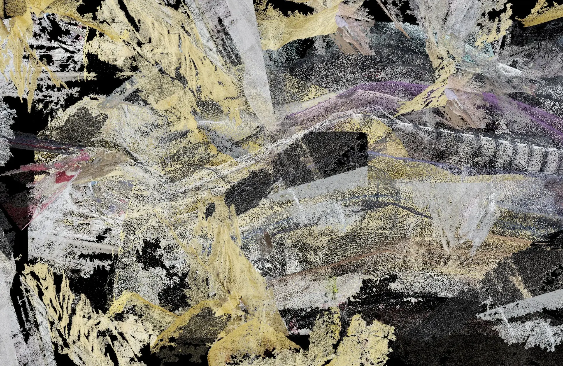 Werk aus der Serie Domestic Astronomy, Point-Cloud-Ästhetik eines Schwarzen Lochs