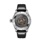 Saphirglasboden der IWC Sonderuhr mit historischem Mercedes-Benz-Jubiläumslogo von 1926