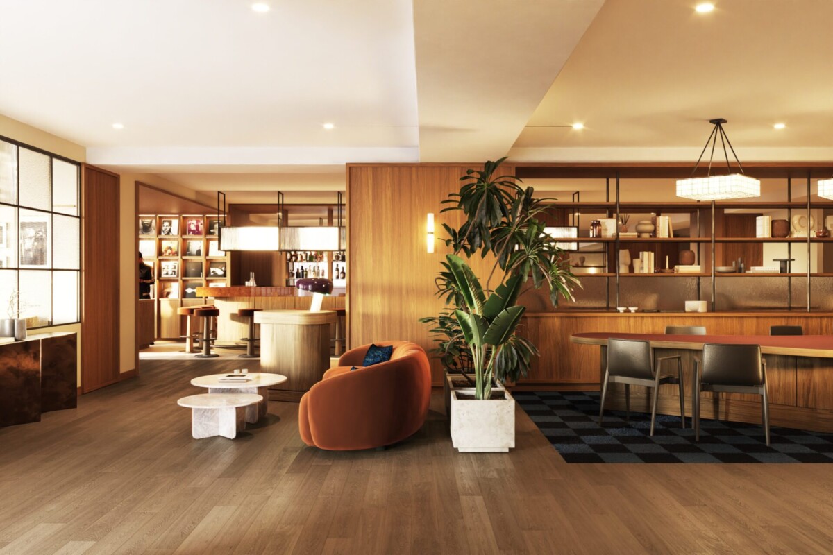 Lounge des MIIRO Spittelberg Hotels in Wien