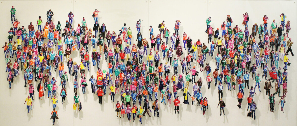 Sabrina Horak, Crowd XI, 2010, Acryl auf Aluminium, Suppan Fine Arts Wien