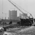 Soldaten des Bundesheeres bei den Aufräumarbeiten an der eingestürzten Reichsbrücke