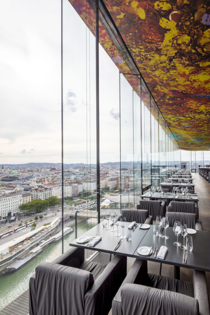 Restaurant Das LOFT im Design Tower an der Praterstraße in Wien