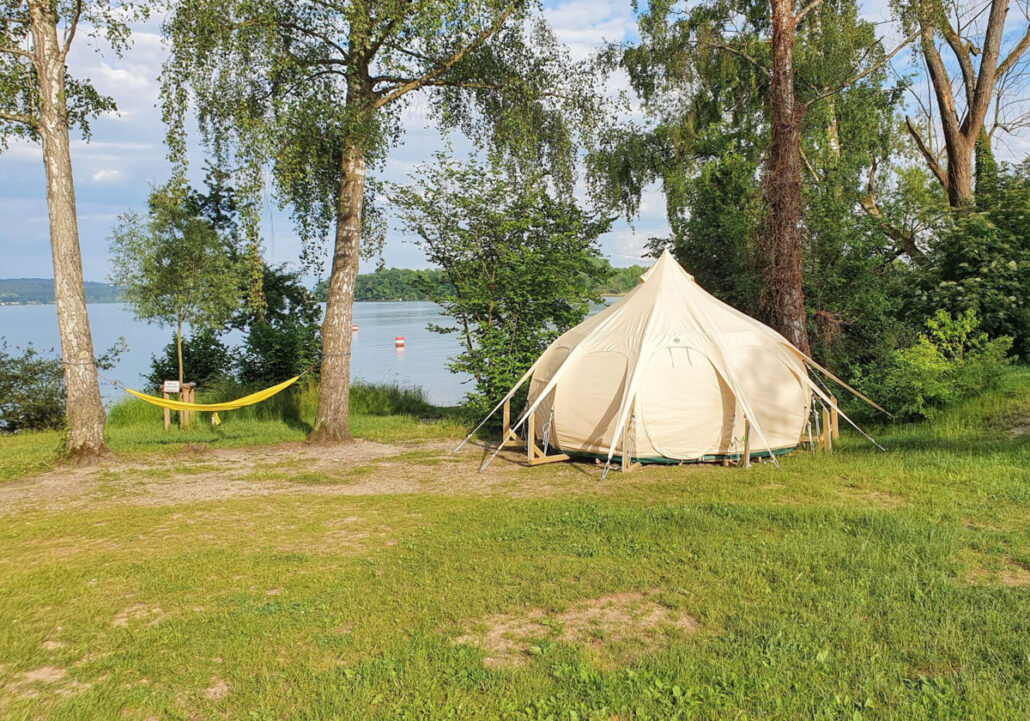 Bodensee-Camping am Naturcampingplatz Litzelstetten-Mainau mit Glampingzelt