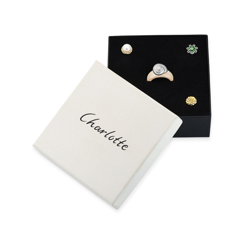 CHARLOTTE Magic Box mit vier Ringaufsätzen