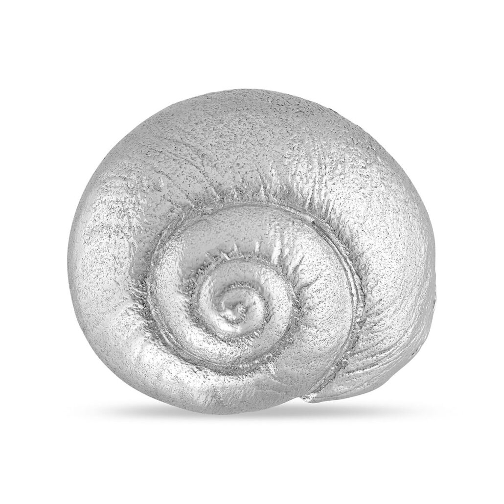 Silberne Schnecke als CHARLOTTE Ringaufsatz