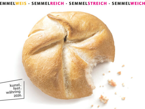 „Semmelreich“: Installation der Handsemmel-Ausstellung beim kunst.fest.währing in Wien-Währing